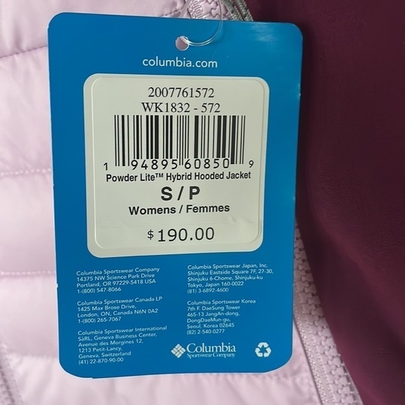 Brand New Columbia Thermal Reflective Omni-Heat Powder Lite Hybrid Hooded Jacket - Picture 10 of 13